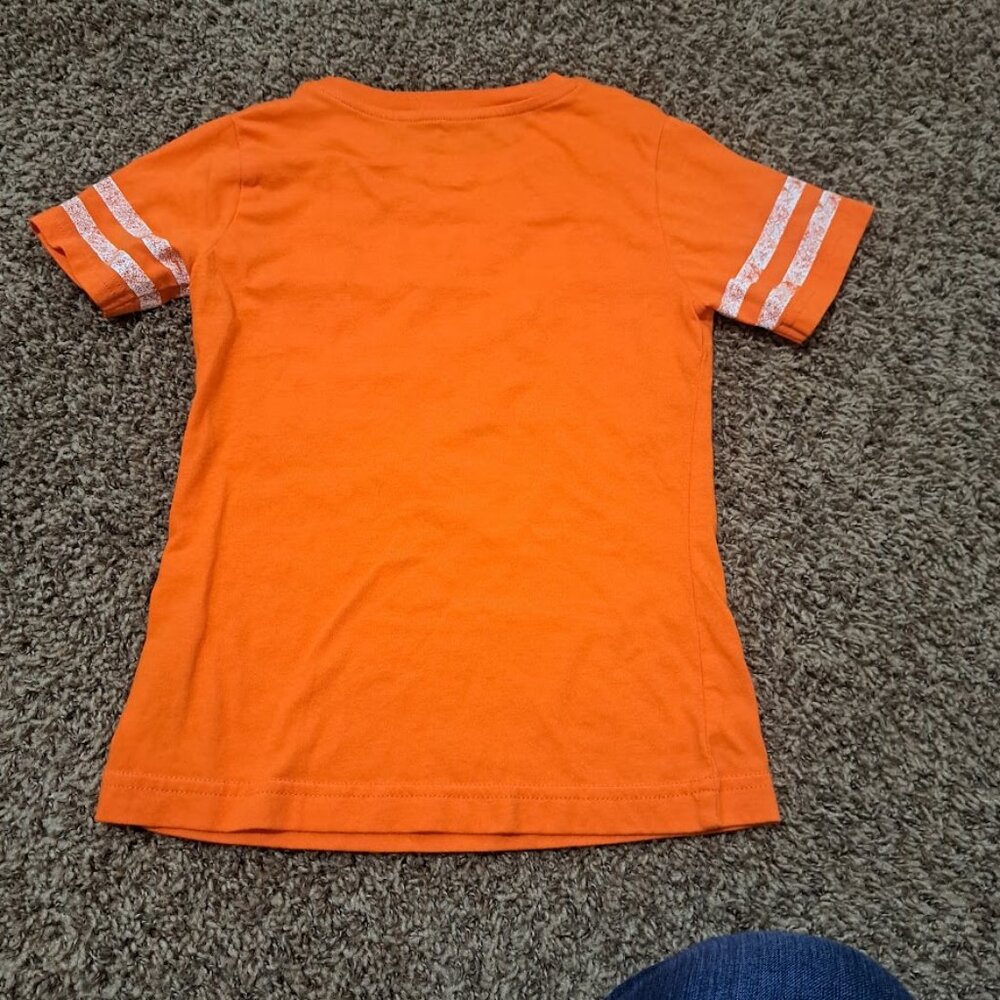 NFL Denver Bronco Team apparel set of 2 shirts jersey girls size 8 orange grey - Picture 11 of 11